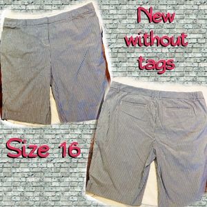 NWOT Fashion Bug Striped Bermuda Shorts